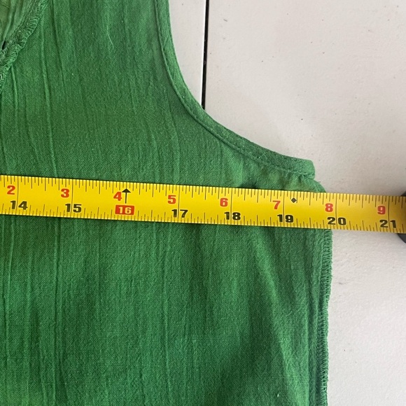 Double D Ranch 100% Cotton Gauze Sz XS Boho Embroidered Sleeveless Blouse - Picture 9 of 11